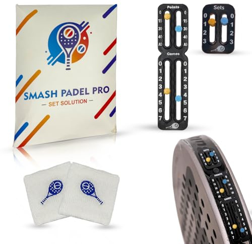 Poängräknare för paddel/tennisracketar. Starkt fäste, lätt att fästa. Praktisk spårning av poäng. Anti-transpi armband erbjuds. Perfekt för Padel- och Tennisspelare.