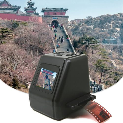 Scanner Per Pellicole E Diapositive, 1MP All In 1 Film & Slide Scanner, Converte Pellicole, Diapositive E Negativi Da 35mm/126KPK/135/110/Super 8 In Foto Digitali, Schermo LCD Da 2”,