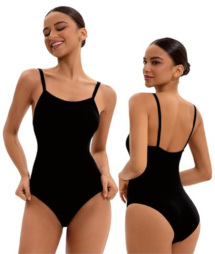 NEWCHAO Ballet Leotard for Girls Women Dance Gymnastics Undergarments Camisole Dance Leotard Short Underwear