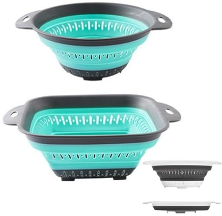 Collapsible Colander and Strainer,Silicone Strainer Colanders & Food Strainers,for Vegetable and Fruit, Kitchen Essentials