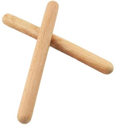 1 par de palos de ritmo de madera para instrumentos musicales de percusión clásica, baquetas de ritmo, regalo musical