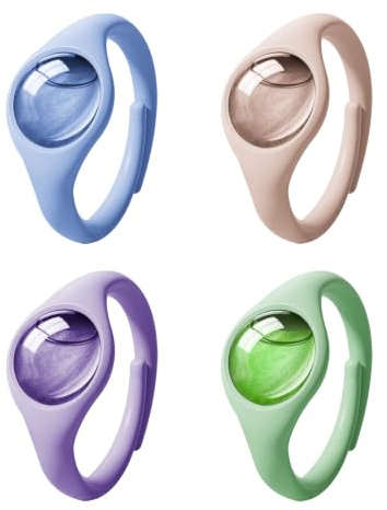 Hlimind Pack de 4 Pulseras Repelentes de Mosquitos con Aceite Esencial, Pulsera Antimosquitos Duradera para Exterior, Camping, Senderismo y Actividades al Aire Libre