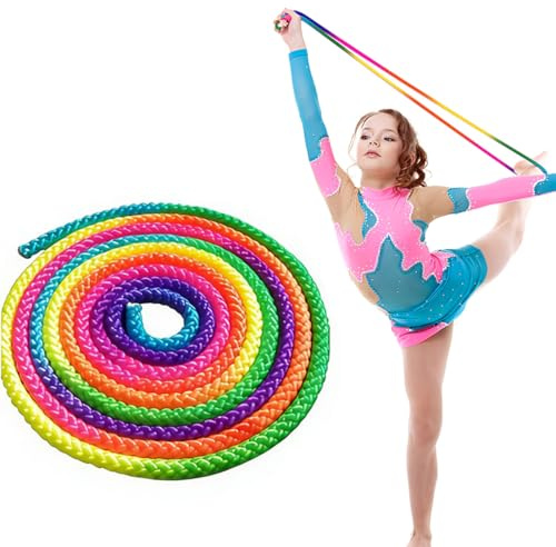 KRFWGUU Comba Para Gimnasia Rítmica Y Aeróbic, 300 Cm De Longitud, Para Fitness Y Entrenamiento Deportivo, Diámetro 8 Mm