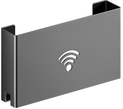 MCMUZKZS Router Shelf Compact Wall Organizer Box Electronics Storage Cable Holder with Ventilated Panel for Home Office Study Living Room, 30CM