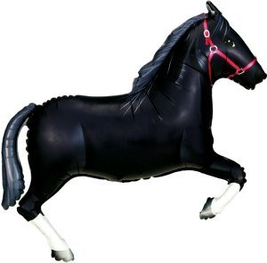 BALLOONSHOP Black Horse Supershape Foil Balloon