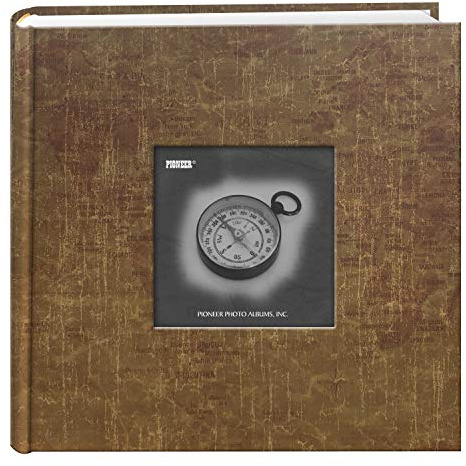 Pioneer Photo Albums DA-200MAP/WM 200-Pocket Photo Album with Printed Travel Design Cover, World Maps, 4 x 6 Inch