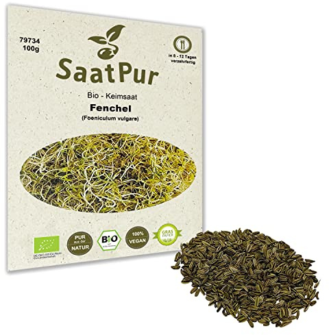 100g BIO Keimsprossen Fenchel Samen Sprossenanzucht Mikrogrün Microgreens Keimling