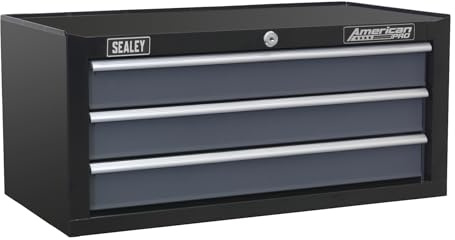 Sealey Ap3503Tb Mid-Box 3 Drawer With Ball Bearing Runners - Black/Grey
