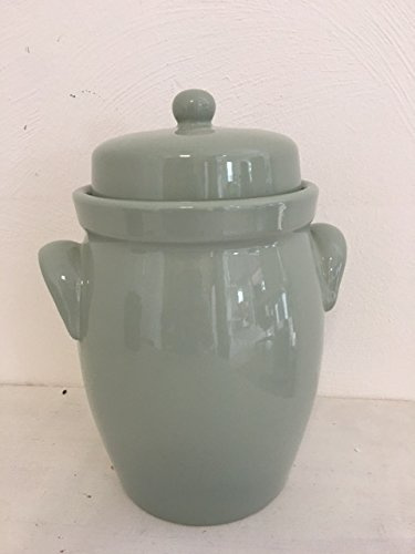 Gärtopf, Rumtopf 5 Ltr. Steinzeug pastell-grün Früchte Obst einmachen konservieren Rezepte