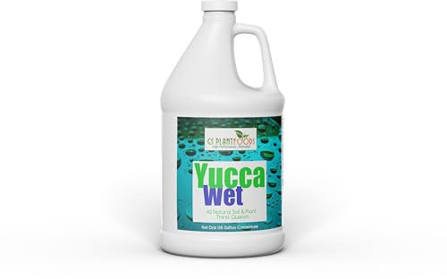 GS Plant Foods Agent mouillant, extrait de yucca liquide pour plantes, pelouses et sol, tensioactif et assouplissant de sol, engrais pour plantes d'intérieur et d'extérieur