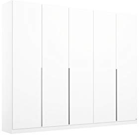 Rauch Möbel Alabama, Kleiderschrank für Schlafzimmer, Kinderzimmer, Wohnzimmer, Garderobe, Flur, 5-türig, mit Zubehör Basic, Farbe Weiß, Breite 226 cm