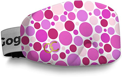 GogglesCover Ski Goggles Protective Cover, Protective Goggle Cover Portable, Ski Goggle Cover Sleeve Anti-Scratch, Ski Goggles Accessories, Ski Equipment, Pink Polka Design