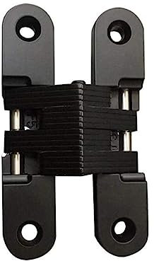 1 paio di cerniere nascoste per cancello in acciaio inox, cerniere invisibili, cerniera sportello, barile nascosto, scatola di legno, colore nero