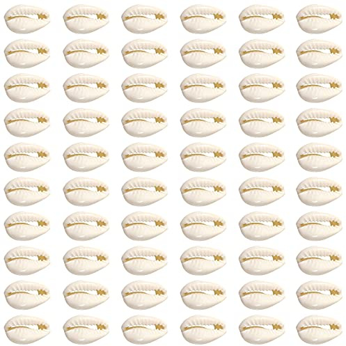 TOAOB 200 Piezas Perlas Natural de Conchas 21 mm a 23 mm Cuentas de Blanco de Conchas de Mar Decoracion para Playa Pulseras Collares Bisutería