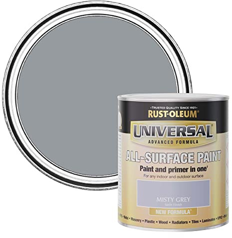 Rust-Oleum Universal Paint Satin Misty Grey 750ml