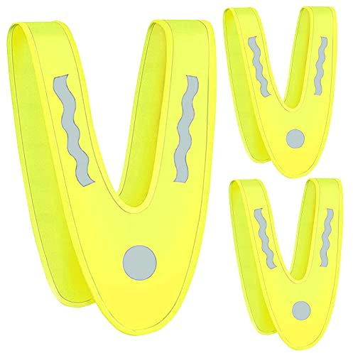 KOIROI Gilet ad Alta visibilità per Bambini in 3 Pezzi, Gilet Riflettente con Collare di Segnalazione a Forma di V, Gilet Riflettente per Bambini, Gilet ad Alta visibilità per Bambini
