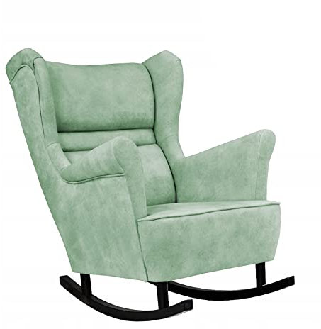 Family Meble Schaukelsessel, Modell Zoja, Skandinavisch, Relaxsessel aus Webstoff, Loungesessel, Ohrensessel, Fernsehsessel, Bequemer Sessel, Für Wohnzimmer, Esszimmer, Schlafzimmer, Aura 12