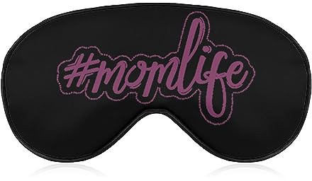 Mom Life Schlafmaske, Augenschutz zum Schlafen, Augenbinde mit verstellbarem Riemen, blockiert leichtes Nachtschlaf, Reisen, für Männer und Frauen
