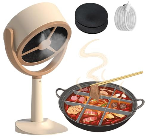 HYQNG Portable Desktop Range Hood, Small Cooker Hood with Detachable Filter, Convenient Hood Vents, Kitchen Exhaust Fan for Indoor Bbq, Hot Pot, Kitchen