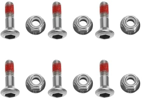 The Lord of The Tools Juego de 6 Tornillos de fijación de piñón de Doble Bloqueo para Motocicleta, Accesorios para Motocicleta, Tornillos de Cadena de piñón M8, compatibles con Honda CR CRF
