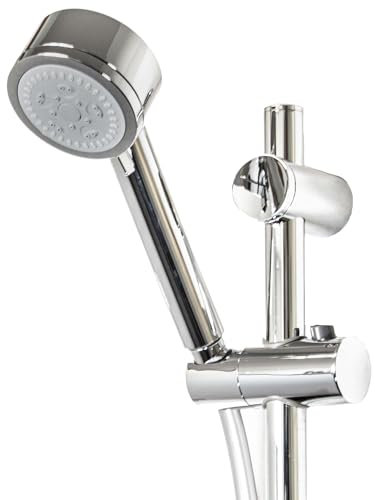 tecuro Brauseset ew-80 - mit 5 Funktionen Handbrause, Brauseschlauch 160 cm, Wandstange 100 cm