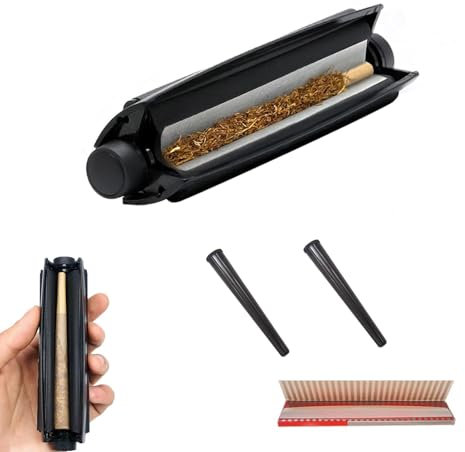 Joint Drehmaschine, 2 Stück Zigarettenaufbewahrungsröhren, Drehmaschine 110mm, Drehmaschine Joint mit 32 Zigarettenpapier 110mm