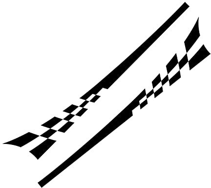 Auto Folie,Auto Folierung 2 stücke 220x25cm Auto DIY beide Seiten Aufkleber Rennstreifen Tarnung Automobile Produkte Auto Wrap Vinyl Film Autozubehör(Black)