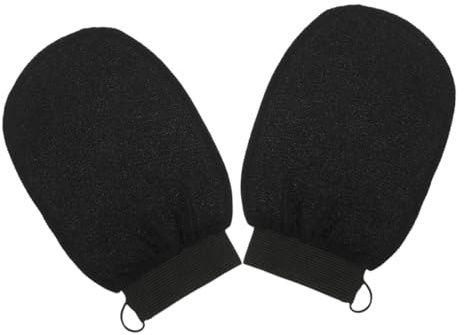 Healvian 2pcs Exfoliating Gloves for Shower Skin Scrubbing Gloves Reusable Bath for Removing Dead Skin and Dirt for Bath and Shower Use