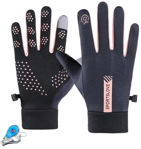 KXF Warm Winter Gloves for Women Waterproof Windproof Touchcreen Gloves Anti Slip Cycling Running Glove with Soft Velvet Lining for Ladies Girls Elastic Thermal Handwarmers Cold Weather Mittens