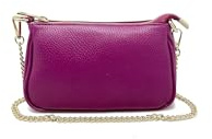Chicca Borse Borsetta da donna in pelle, borsa a tracolla clutch pochette
