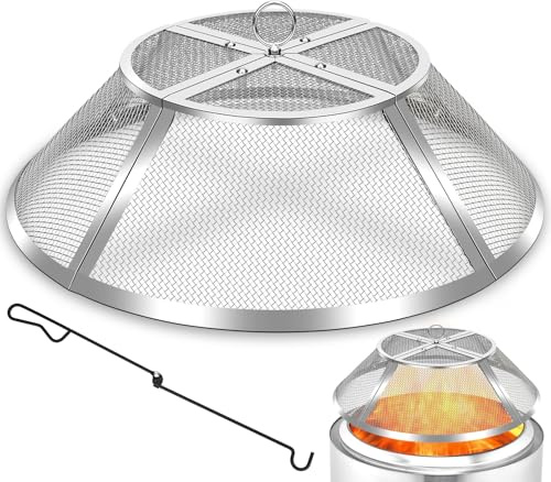 Hydream Feuerstelle für Soloofen Lagerfeuer, 19,5 Zoll, Silber, 304 Edelstahl, wasserabweisend