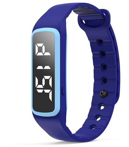 findtime Kinder Fitnessarmband Digitaluhr Fitness Tracker ohne App und Handy Schlaftracker Wecker Fitness Tracker Kinder Uhr Wasserdicht Kalorien