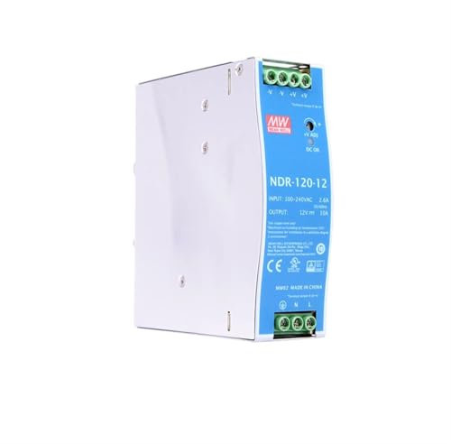 EWWFGUR NDR-120-12 DC 12V 10A 120W Fuente de alimentación Industrial de Carril DIN de Salida única