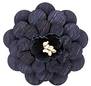 Jewellery Broche de Madera para Traje de Hombre, Broche de Flores Hecho a Mano, Flor de Solapa para Mujer, Pin, Insignia, Sombrero, Ramillete Jewellery