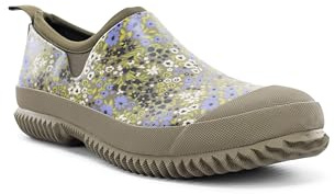 Western Chief Womens Neoprene Slip On Shoes Waterproof Rubber, Insulated Lining, Self Cleaning Outsole, Comfortable Memory Foam Insole, Easy Pull On Loops, Botanical Garden, 7
