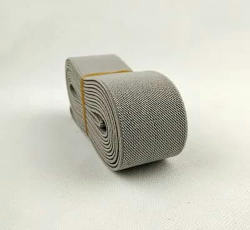 Banda elástica gruesa para ropa interior, falda, cinturón elástico fino, decoración de coche, color plano, banda de goma de 4 cm de ancho, gris claro, 40 mm, 3,0 metros