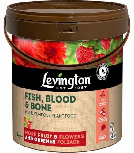 Levington Fish, Blood & Bone Multi Purpose Plant Food – Organic Fertiliser for Flowers, Vegetables, Trees & Shrubs – NPK 5-3-5 – 3.5kg & 9kg Sizes (9kg)