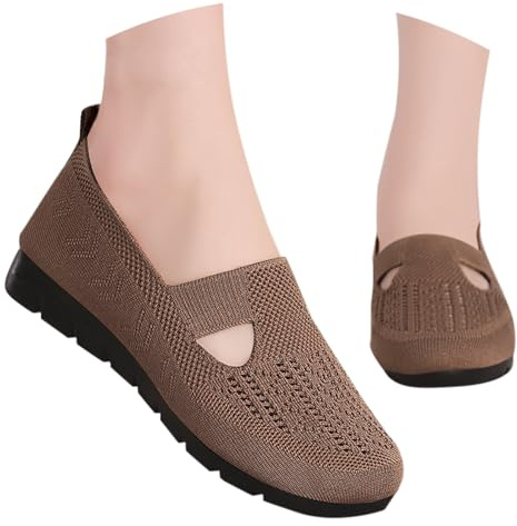 2025 Zapatos Planos Mujer Comodos Vestir Verano Entretiempo Bailarinas Comodas Elegentes Zapatillas Deportivas sin Cordones Suave Transpirables Antideslizante Slip On Calzado Barefoot Casual Caminar