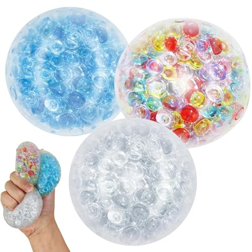 Pallina Antistress 3 Pezzi, Stressball, Palline Antistress da Impastare, per Esercizio Alle Mani e Alleviare lo Stress, Squishy Ball per Bambini e Adulti Autistici