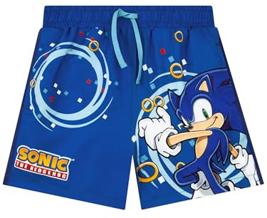 Sonic The Hedgehog Bañador Niño, Bañador Natacion Niño, Shorts De Baño Sonic, Bañadores Boxer para Playa Y Natación Niños