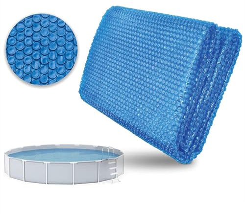 Pool Solar Blanket - Bubble Swimming Pool Insulation Cover Protector,Thermal Blanket Floating Tarp Reusable Dustproof Hot Tub Accessories for Outdoor Winter Backyard Yard Garden Ground