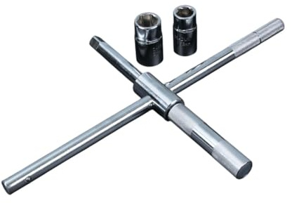 PawwJoy Chiave a croce con bussola, in acciaio legato, universale, per auto, SUV, camion, 2 misure incluse, 37,5 cm e 28 cm