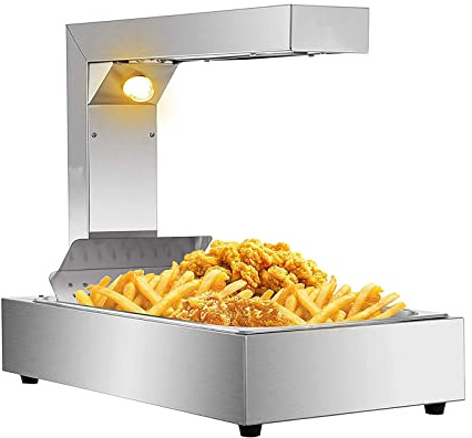 SGKOMN Scaldavivande Elettrico con Piastra riscaldante, scaldavivande per Buffet, Copertura in plexiglass, Lampada riscaldante Commerciale Indipendente, scaldavivande per Catering, f