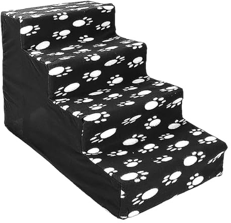 Scale per animali domestici per cani di taglia grande, Scaletta Per Letto Per Cani A 4 Gradini, Design assemblato Scale per gattini di grandi dimensioni Letti alti Comodi gradini in flanella Piccoli a