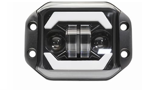 IUKMR Luces LED Superbrillantes De 12V 24V Montaje Empotrado De 5 Luces Antiniebla Y Barras De Luces De Trabajo Faros Delanteros Coche(1 piece)