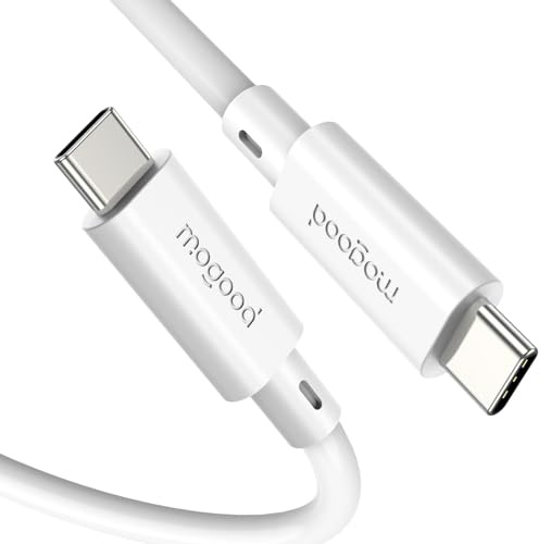 MOGOOD Câble USB-C 3.1 Gen 2 avec Transfert de Données 10Gbps, 6,6 pieds (ft) 60W Power Delivery & Vidéo 4K, Compatible avec Thunderbolt 3/4, MacBook Air/Pro, iPad Pro, iPhone 17, Écrans, Steam Deck