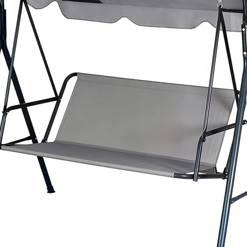 Rivestimento di ricambio per dondolo Hollywood, impermeabile, Oxford 900D, tessuto antistrappo, per dondolo da giardino e balcone, facile da montare (grigio, 115 x 48 x 48 cm)