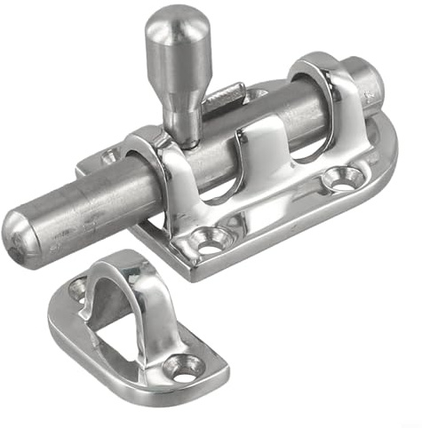 Serratura per porta marina, in acciaio inox per auto, barca marina, serratura in vetro, chiusura a chiavistello, chiavistello scorrevole da 60 mm, chiusura per porta scorrevole