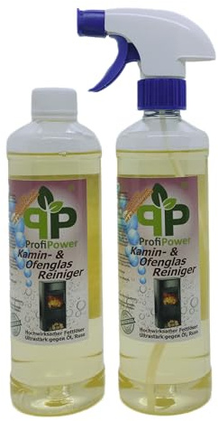 Profi Power Kamin- und Ofenglas Reiniger - 2 x 500ml Set
