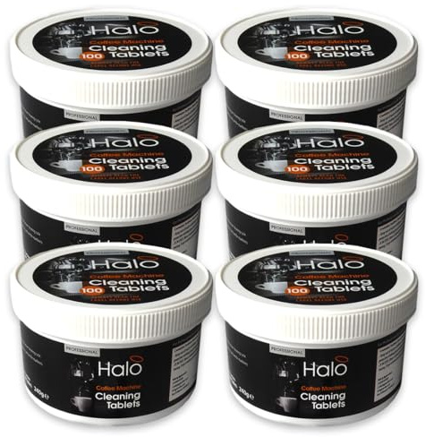 Halo Coffee Machine Cleaning Tablets 100 Tablet Pack x 6